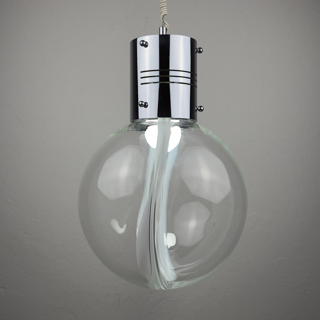 Vintage pendant lamp Membrane by Toni Zuccheri for Venini, Italy 1960s