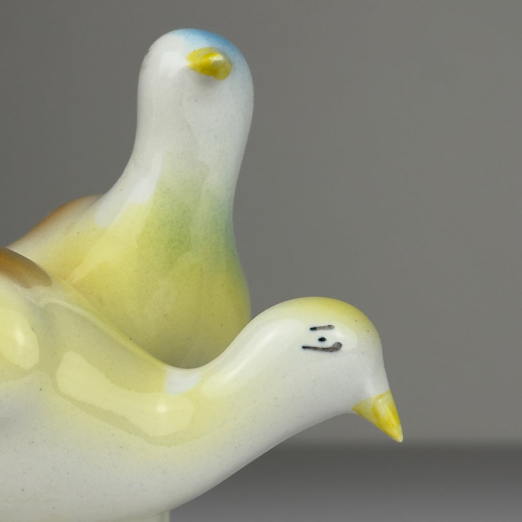 Vintage ceramic figurine Birds Vintage Yugoslavia 1950s