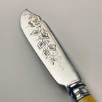 Antique Silver Plated Set Fish Knifes & Forks for 12 people, Sheffield England, 1910s