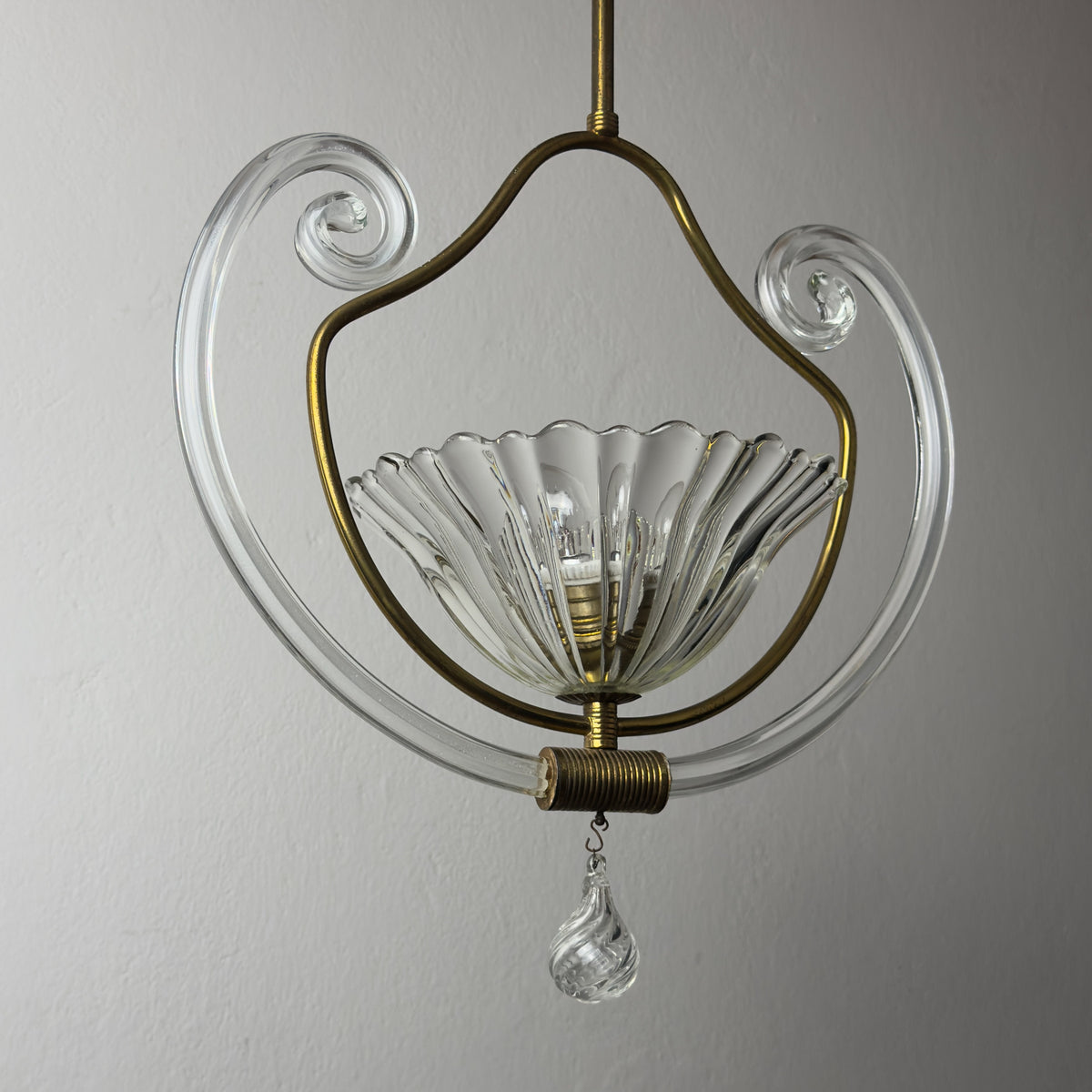 1930s Vintage Murano chandelier by Barovier & Toso, Italy
