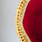 Vintage rattan basket, Italy 1950s