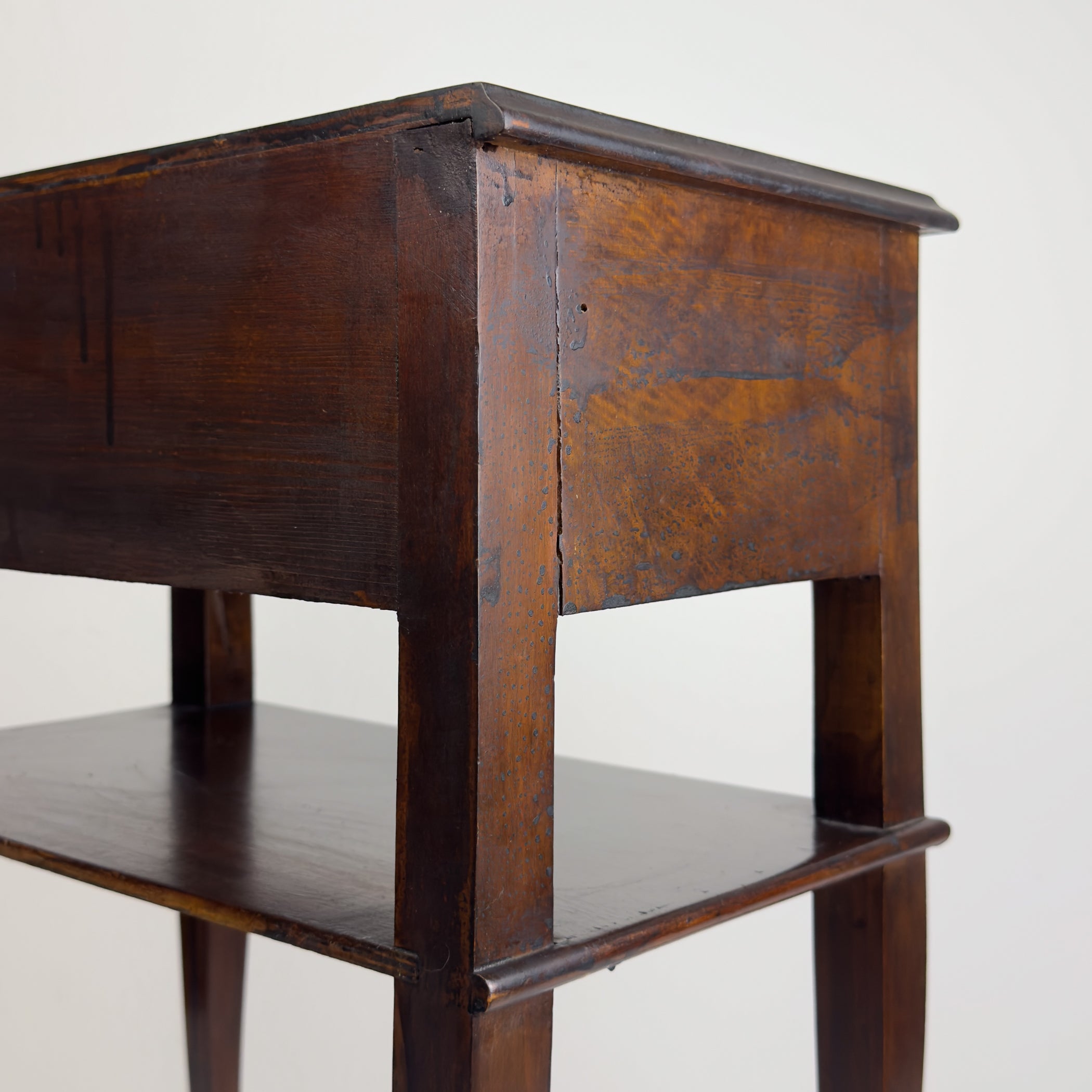 Vintage wood nightstand Italy 1970s