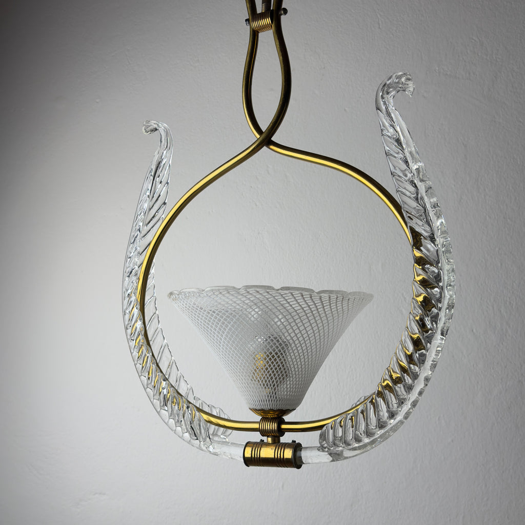 Vintage Murano chandelier by Barovier & Toso, Italy 1930s