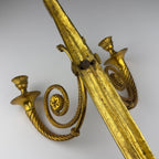 Large Bronze Wall Candle Sconce, France 1950s