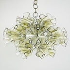 Murano glass chandelier by Mazzega, Italy 1970s, Mid-century modern lamp