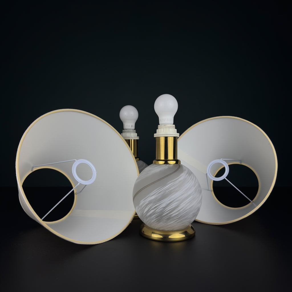 Vintage Murano Table Lamps, Italy 1970s, Set of 2
