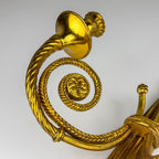 Large Bronze Wall Candle Sconce, France 1950s