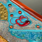 Mid-Century Murano Glass Mosaic Mirror by Zane Luigina "Fantasy Glass", Italy, 1990s