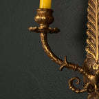Antique Empire Bronze Wall Candle Sconce, Italy, Late 19th Century