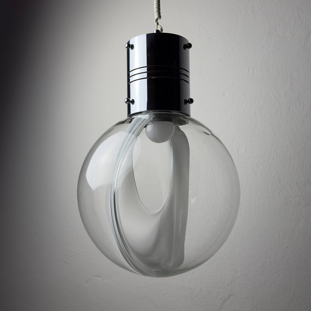 Vintage pendant lamp Membrane by Toni Zuccheri for Venini, Italy 1960s