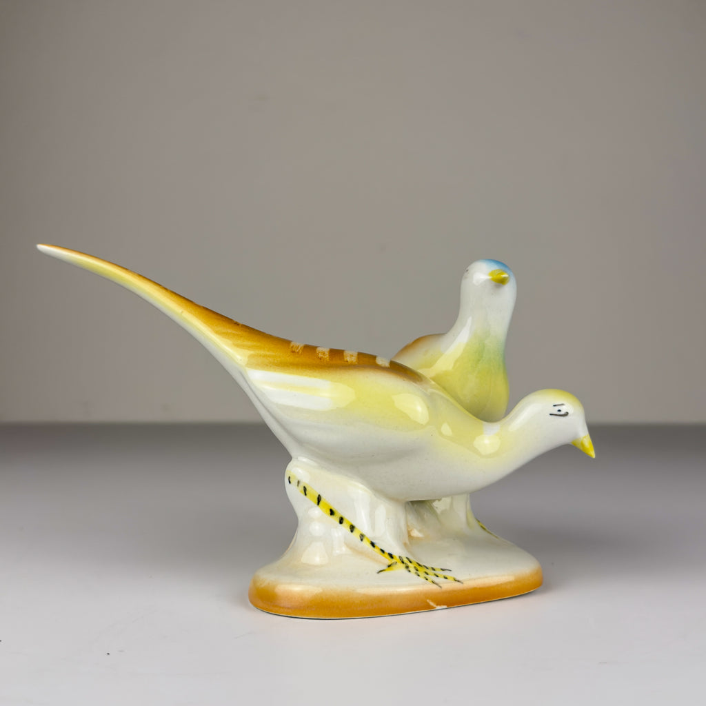 Vintage ceramic figurine Birds Vintage Yugoslavia 1950s