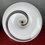 Vintage swirl murano glass pendant lamp Italy 1970s Mid-century light space age