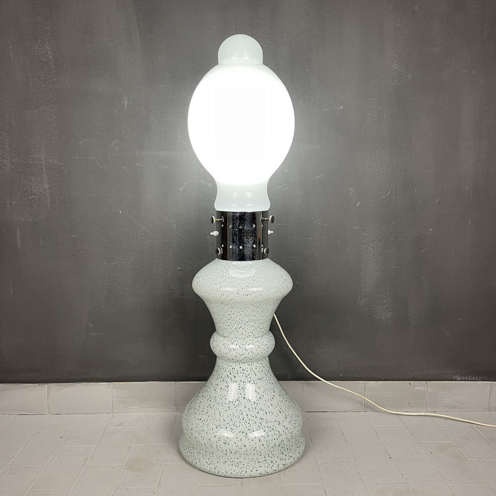 Vintage Murano Glass Floor Lamp: BIRILLO by Carlo Nason, 1960s Italian Design