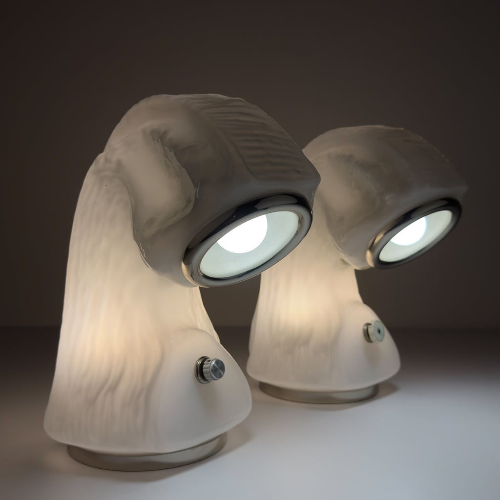 Table Lamp Osso by Carlo Nason for Mazzega, Italy 1970s, Set of 2