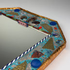 Mid-Century Murano Glass Mosaic Mirror by Zane Luigina "Fantasy Glass", Italy, 1990s