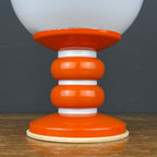 Vintage Opaline Glass Table Lamp: Italian Mid-Century Modern Lighting