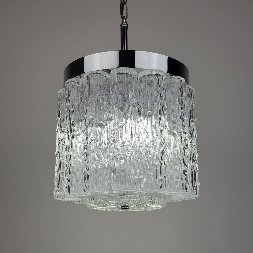 Vintage murano glass chandelier Tronchi by Toni Zuccheri for Venini, Italy 1960s