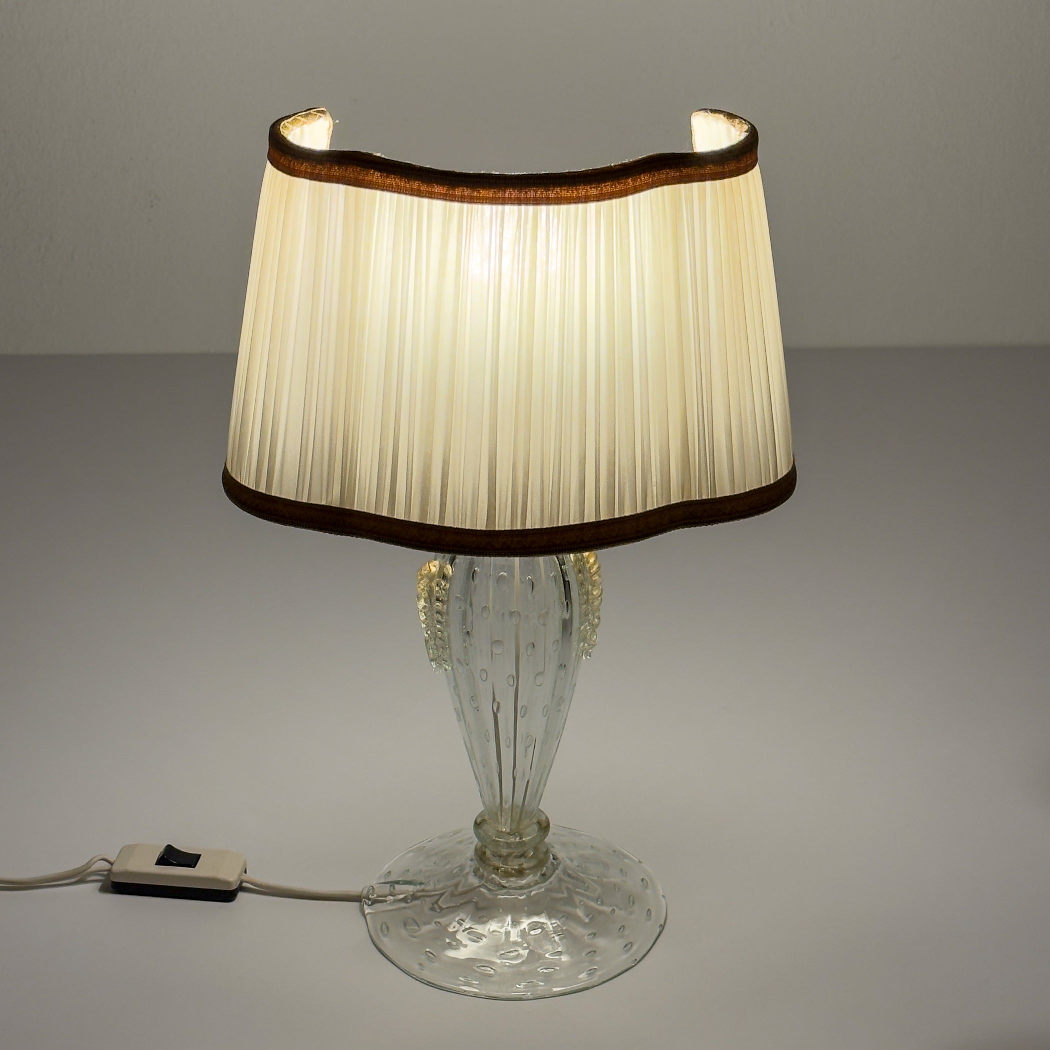 Original Murano glass table lamp by Barovier and Toso, Italy 1980s