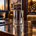 Mercedes-Benz Auto Rotonda Crystal Glass Vase by Il Giugno, 2003, Italian Design, 24% Lead Crystal