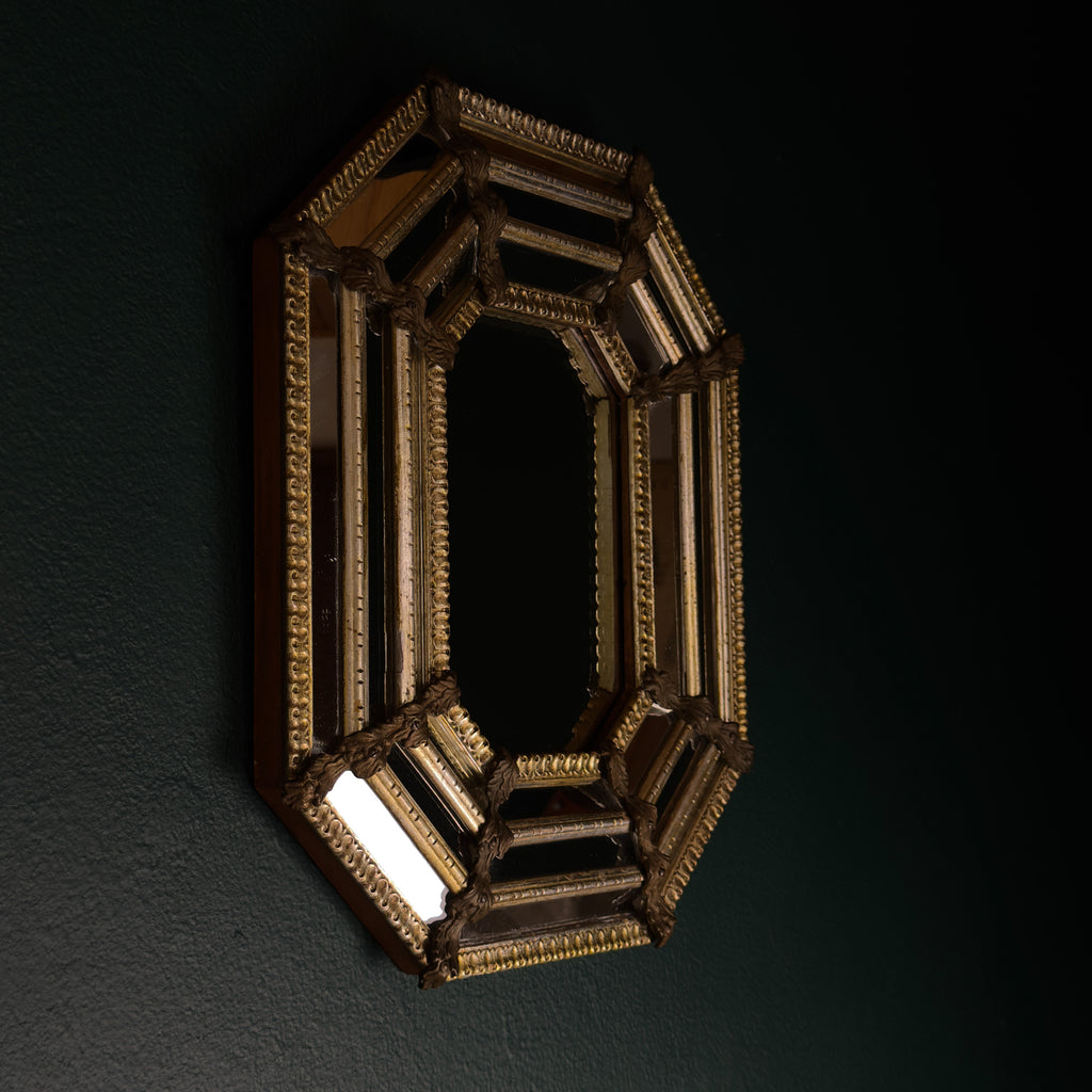 Vintage Octagonal Murano Mirror, Italy 1950s