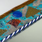 Mid-Century Murano Glass Mosaic Mirror by Zane Luigina "Fantasy Glass", Italy, 1990s