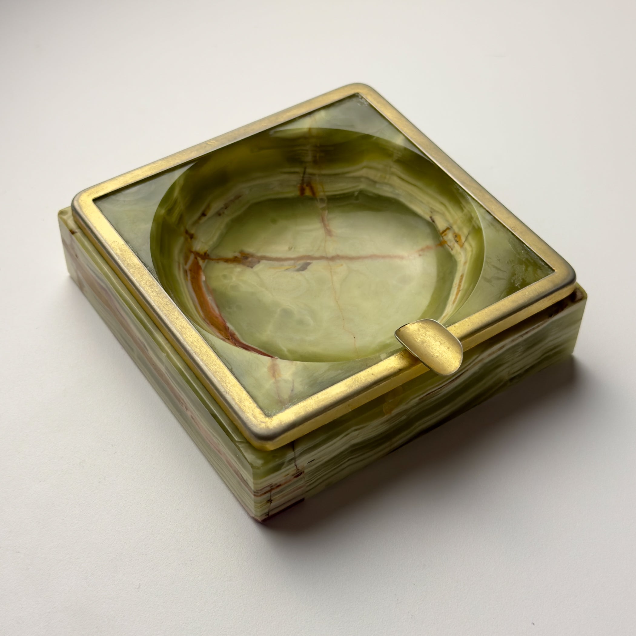 Vintage onyx ashtray, Italy, 1950s