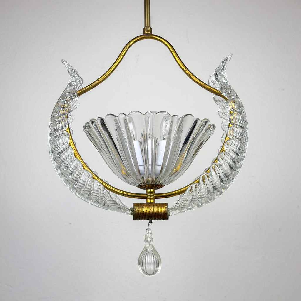 1930s Vintage Murano chandelier by Barovier & Toso, Italy
