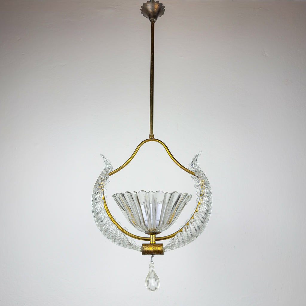 1930s Vintage Murano chandelier by Barovier & Toso, Italy