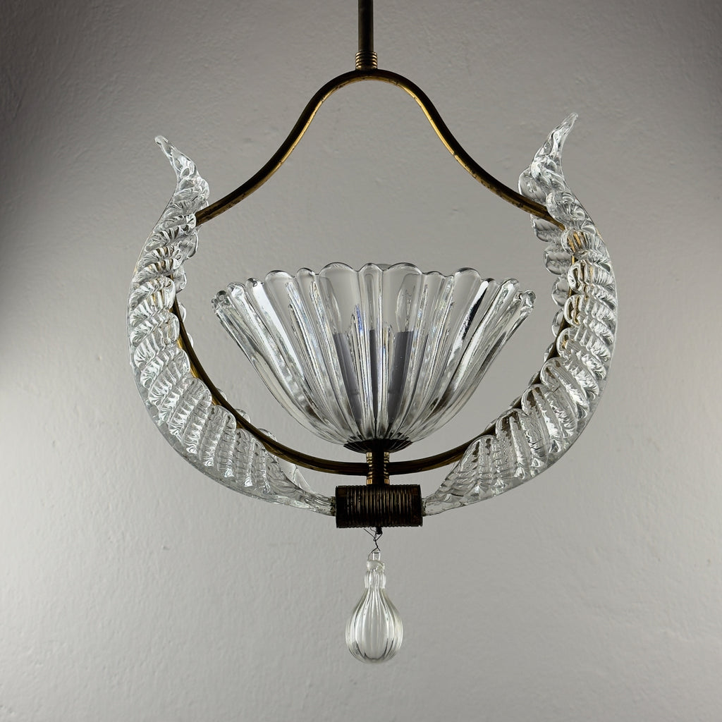 1930s Vintage Murano chandelier by Barovier & Toso, Italy