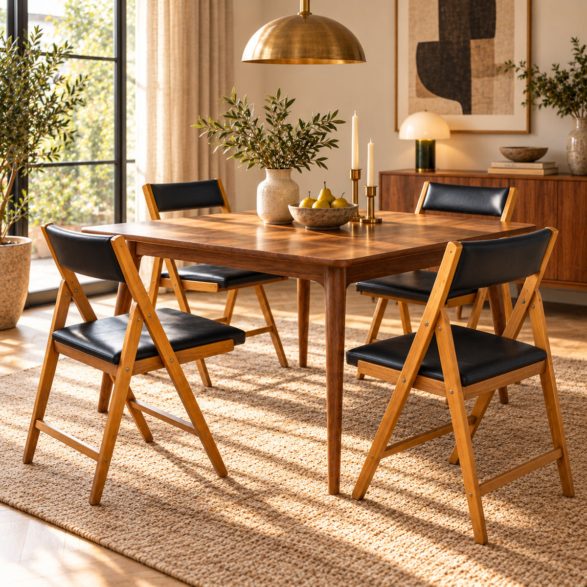 1970s Vintage folding chairs Eden by Gio Ponti for Stol Kamnik, Set of 4