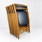 1970s Vintage folding chairs Eden by Gio Ponti for Stol Kamnik, Set of 6