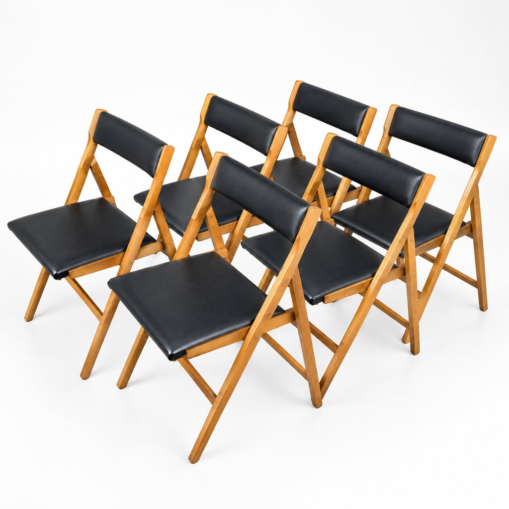 1970s Vintage folding chairs Eden by Gio Ponti for Stol Kamnik, Set of 6