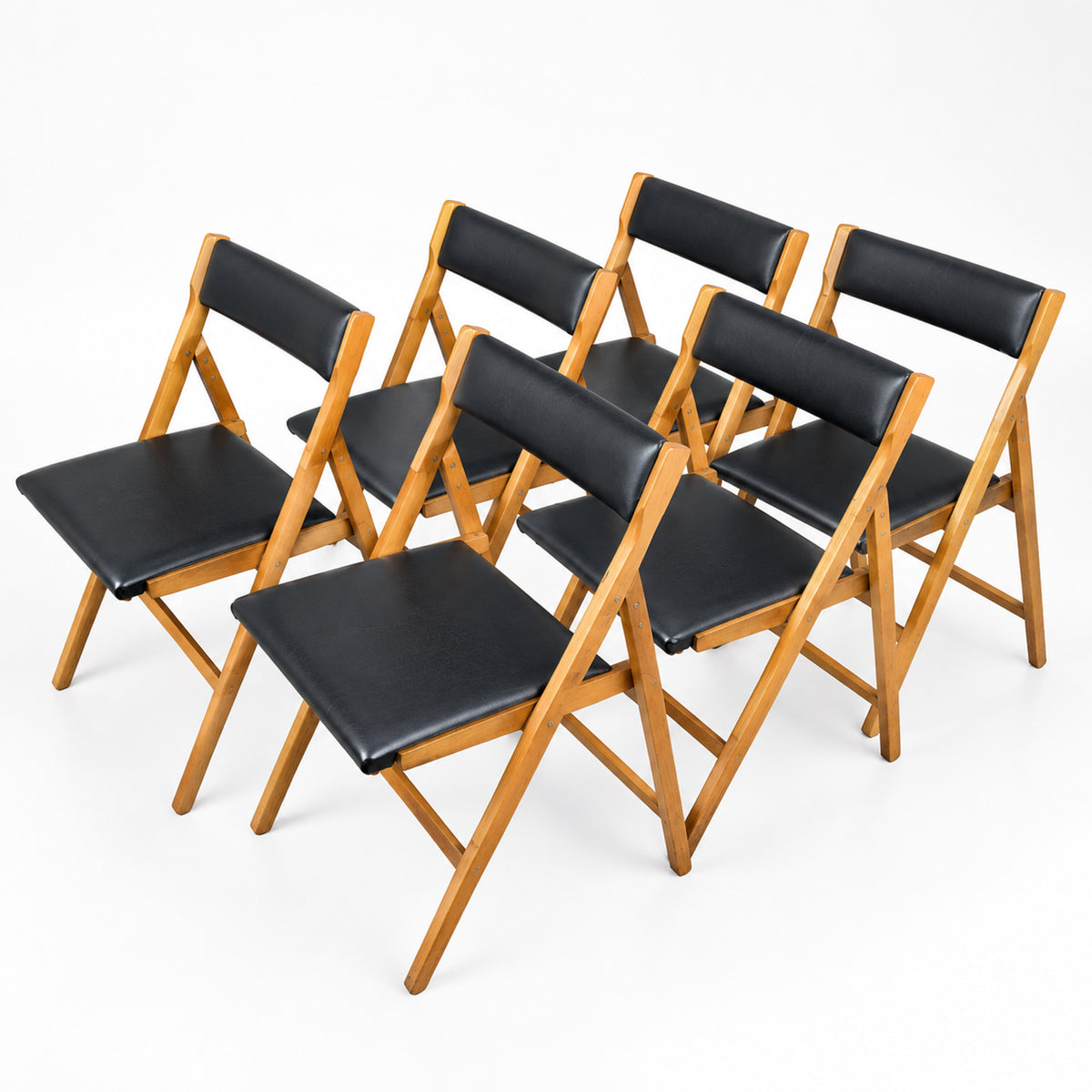 1970s Vintage folding chairs Eden by Gio Ponti for Stol Kamnik, Set of 6