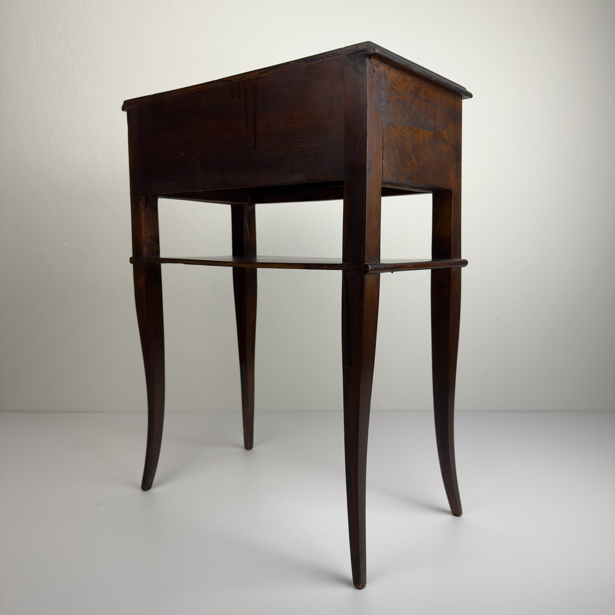 Vintage wood nightstand Italy 1970s