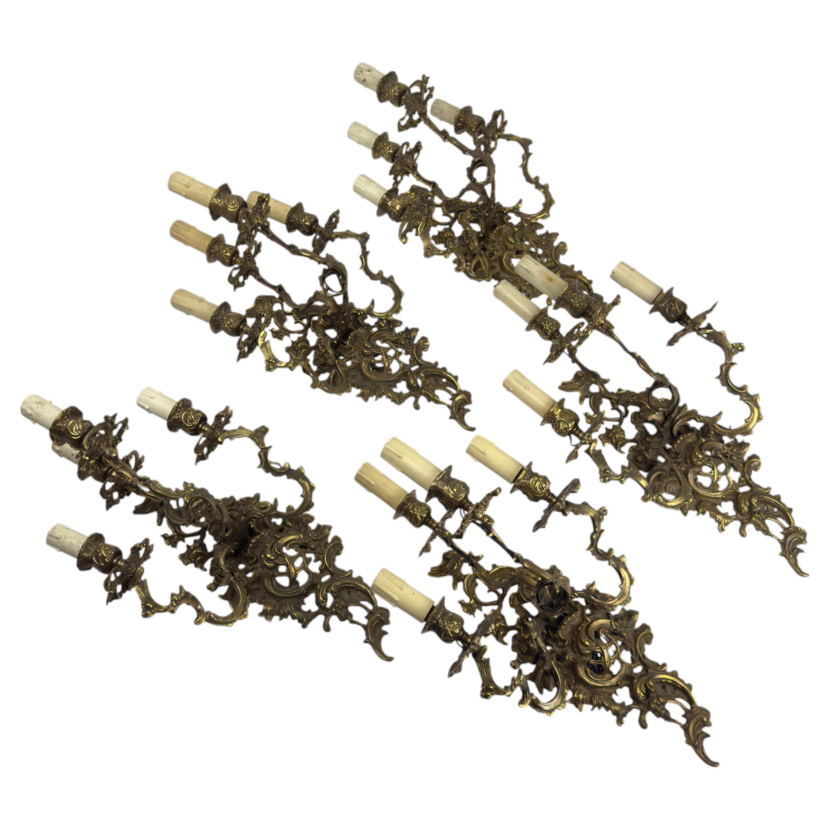 Vintage Bronze Wall Sconce - Italian Home Decor - Italy, 1930s