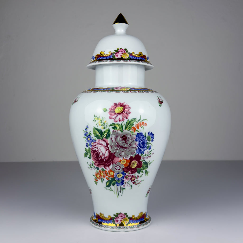 Vintage porcelain ginger jar by Limoges, France, 1970s