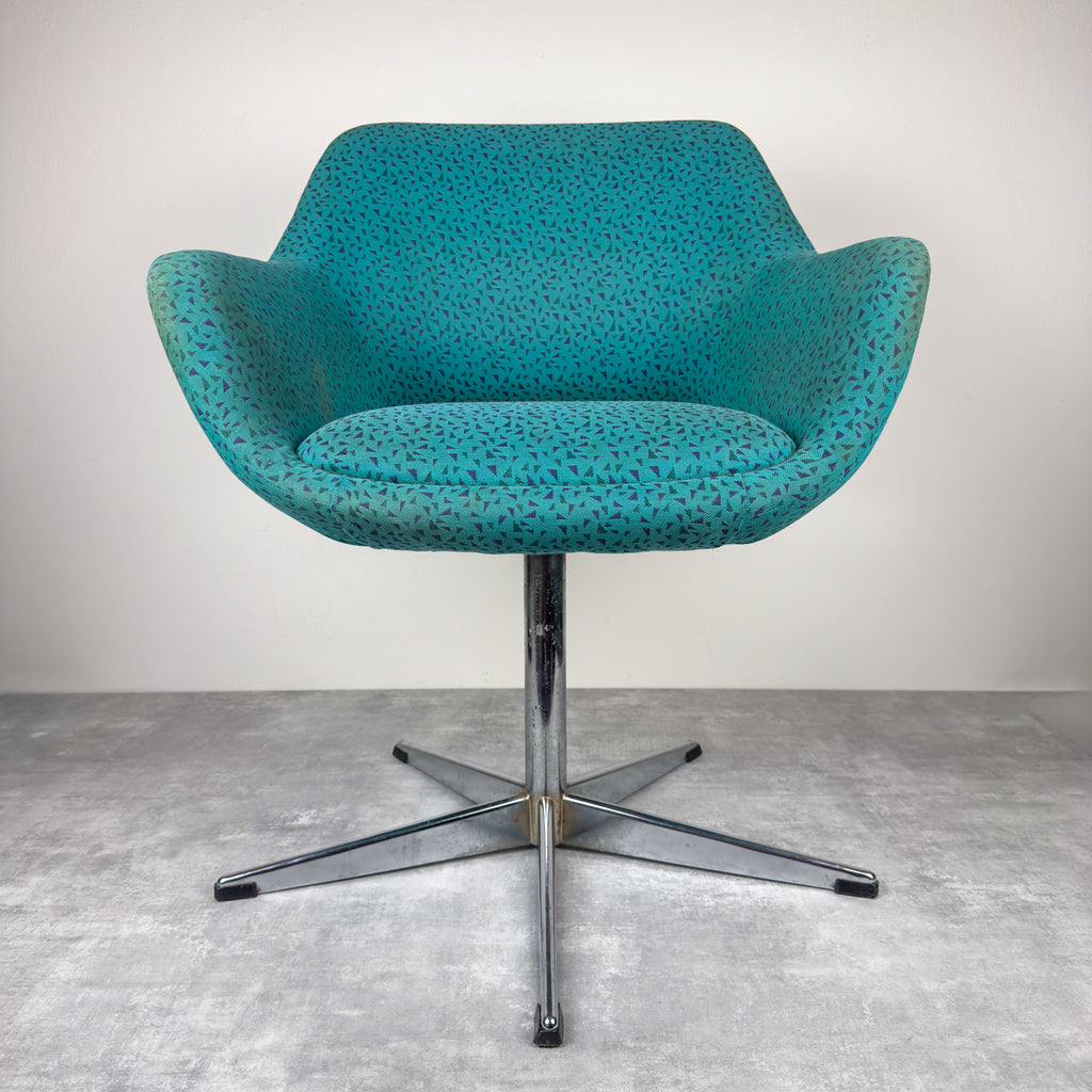 Vintage Mid-Century Modern Swivel Chair: Stol Kamnik, Yugoslavia 1970s