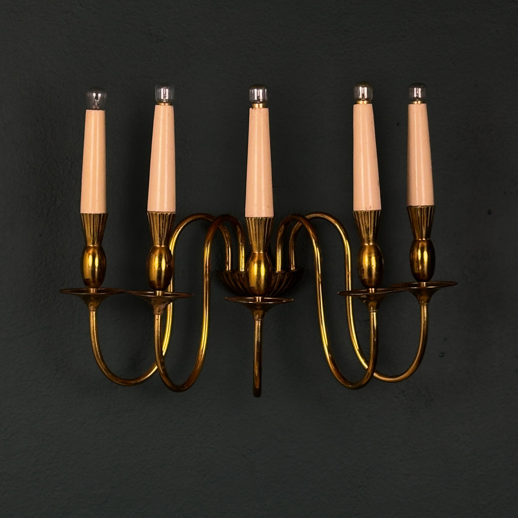 Vintage brass wall lamp by Stilnovo, Italy, 1950s