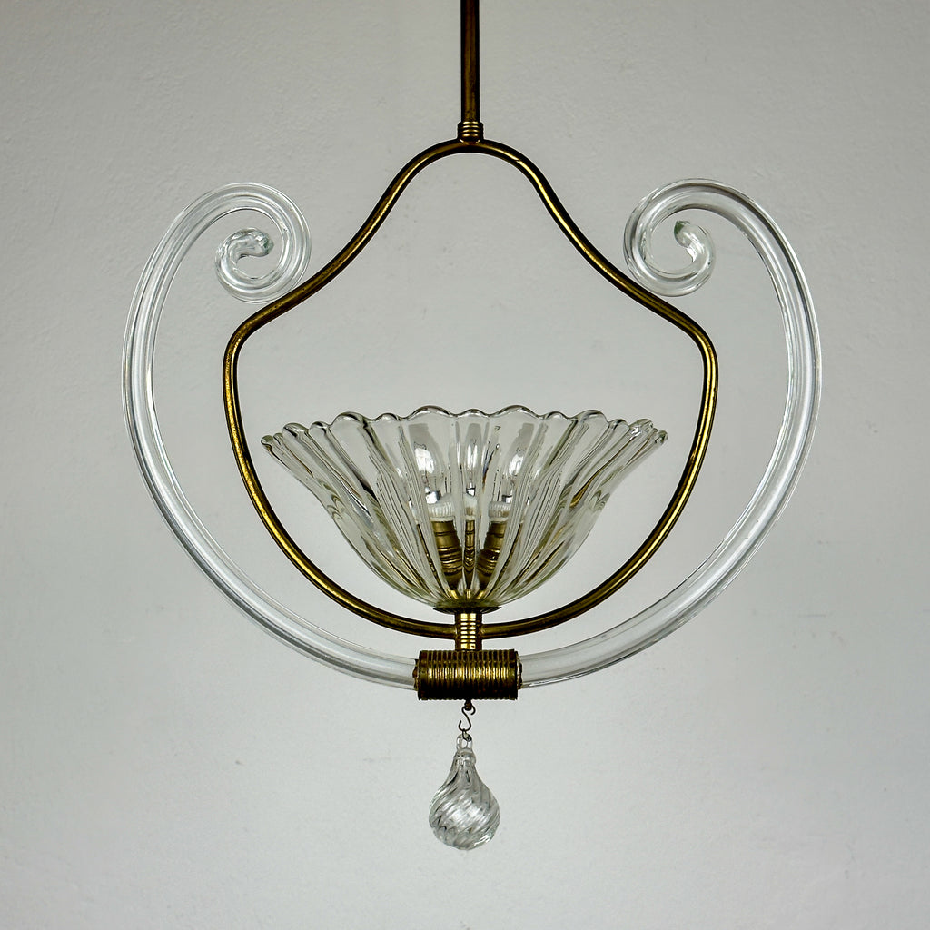 1930s Vintage Murano chandelier by Barovier & Toso, Italy