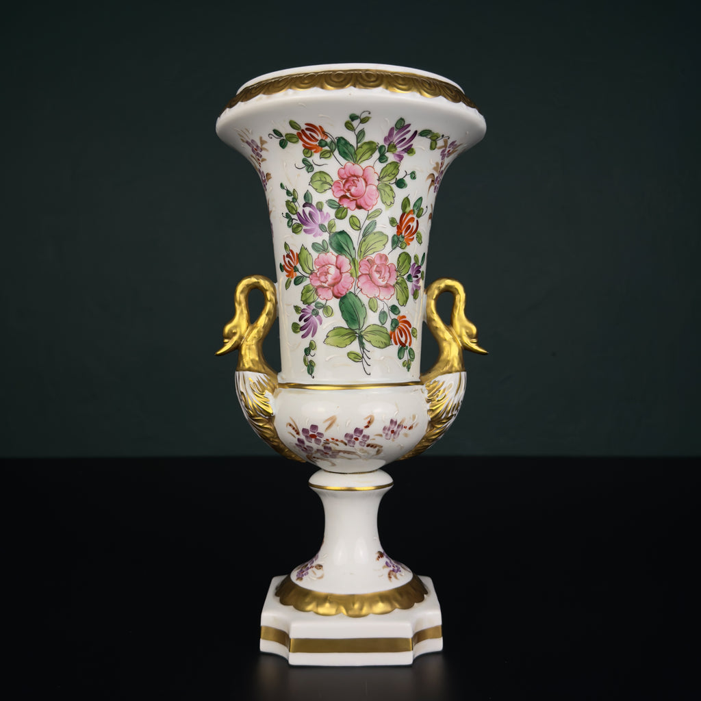Vintage porcelain vase in the style of "Old Paris", China, Mid-20th Century