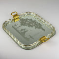 Vintage Venetian Murano glass Mirror Tray, Italy 1950s