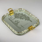 Vintage Venetian Murano glass Mirror Tray, Italy 1950s
