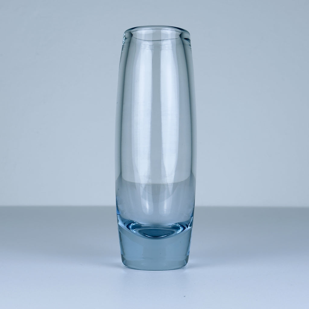 Original blue glass vase by Per Lütken for Holmegaard, Denmark, 1960s