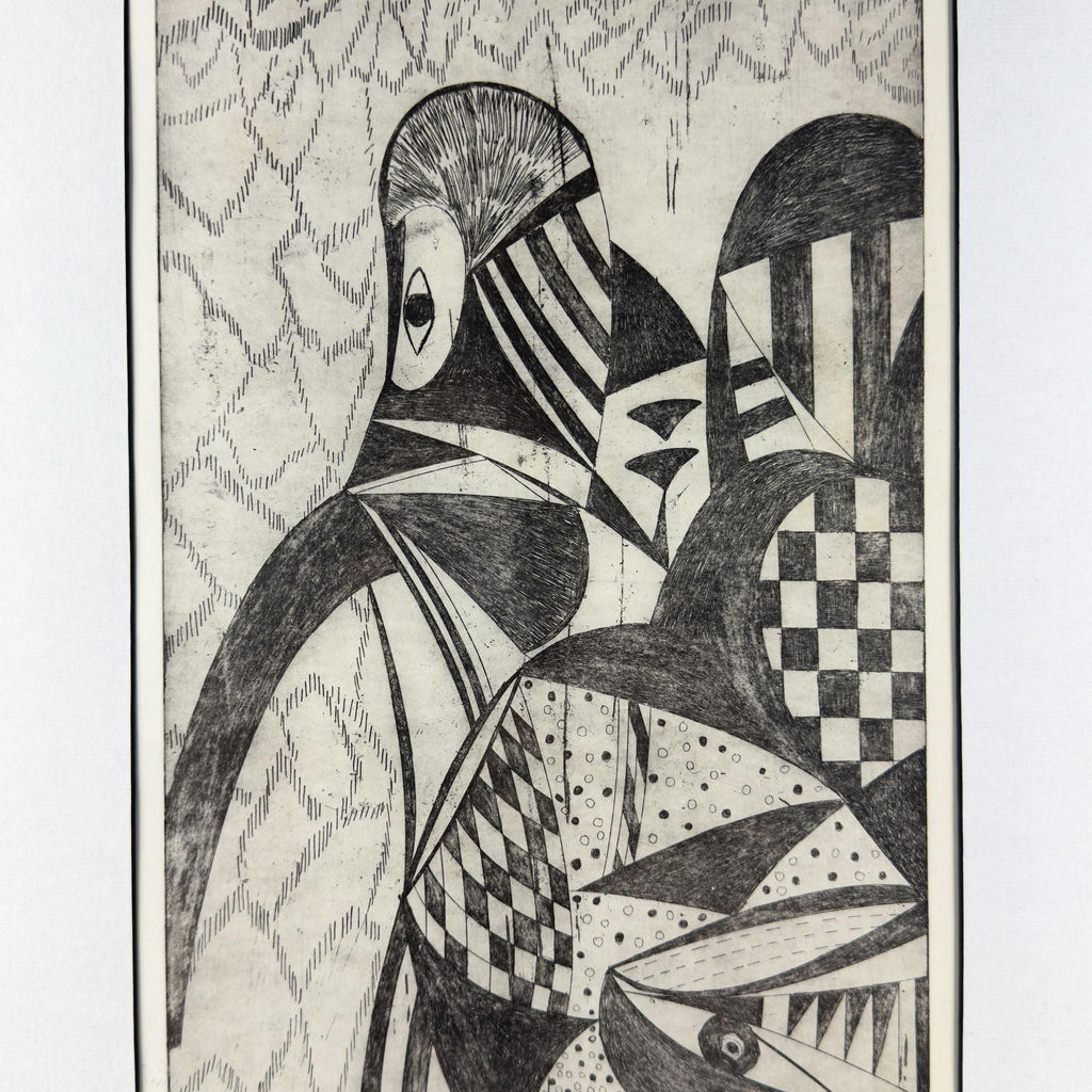 Graphics, etching, signature "Popy", Italy 1972