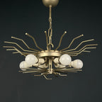 Mid-century murano glass chandelier Tronchi by Toni Zuccheri for Venini Italy 1960s
