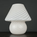 Vintage Swirl Murano Glass Table Lamp Mushroom, Italy 1970s