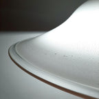 XL Mid-century white murano glass pendant lamp Italy 1970s Retro lighting Space age