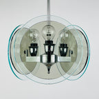 Vintage Fontana Arte Art Glass Chandelier - Italian MCM Design