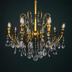 Vintage crystal chandelier, Italy 1950s