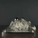 Vintage Murano Glass Wall Lamps - Angelo Brotto Polifemo - 1970s Italian Design, Set of 2